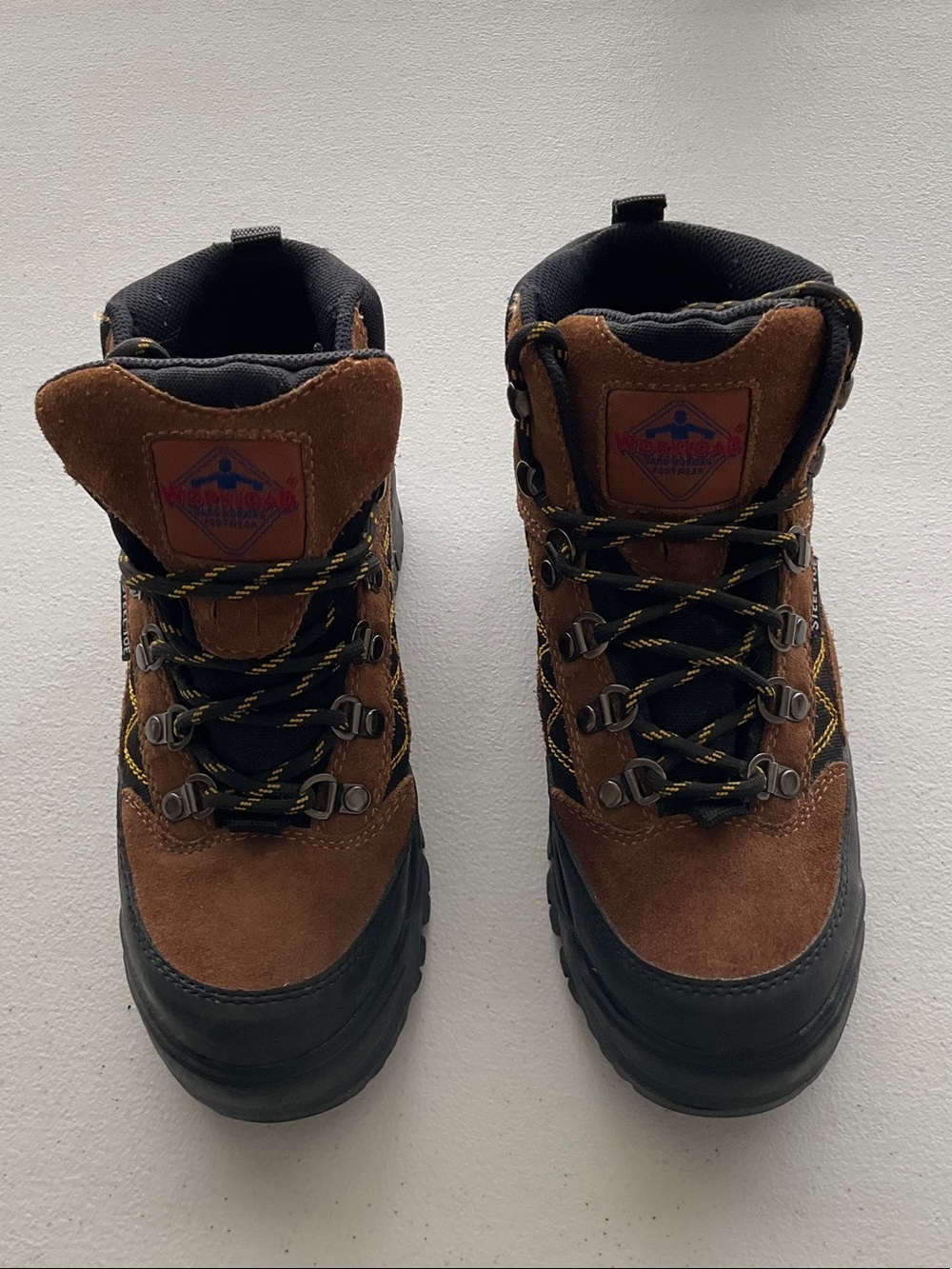 Workload Women Brown Suede Steel Toe Hiking Boots